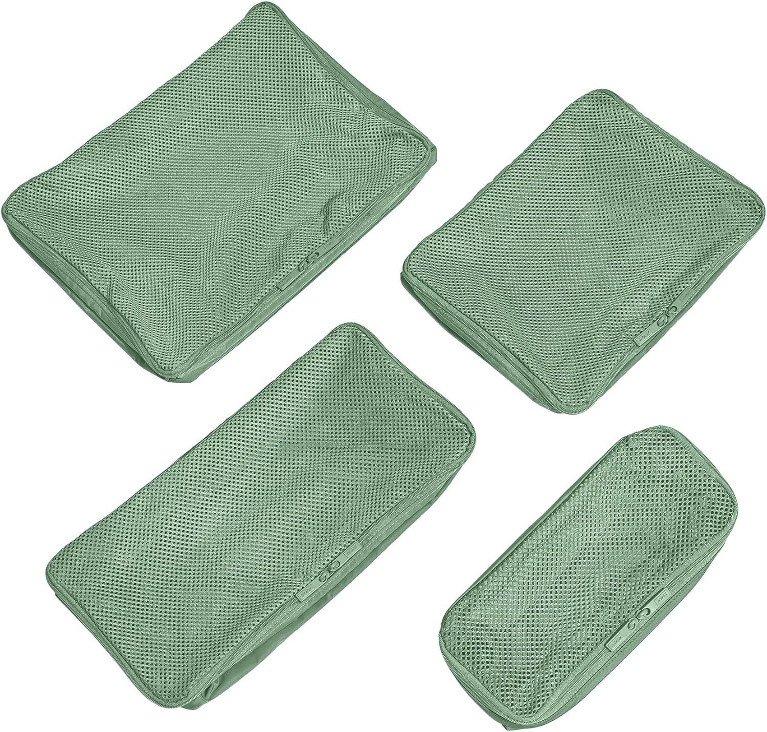 imageAway Insider Packing Cubes Set of 4 Lightweight Travel Organizers for Luggage Suitcases amp CarryOn Bags Cloud GraySea Green
