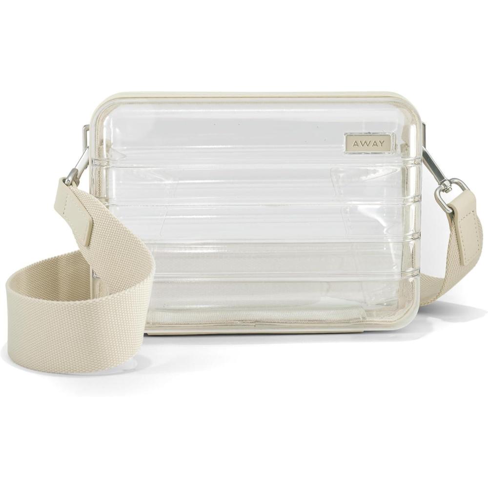 imageAway Clear Stadium Bag Mini Transparent Crossbody bag for Concerts Festivals amp Sports EventsSalt White
