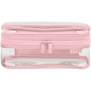 Away Clear Small Toiletry Bag – Compact Transparent Travel Organizer for Toiletries & Beauty Essentials, Blush Pink(Blush Pink)