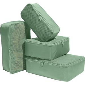 Away Insider Packing Cubes Set of 4 – Lightweight Travel Organizers for Luggage, Suitcases & Carry-On Bags, Cloud Gray(Sea Green)
