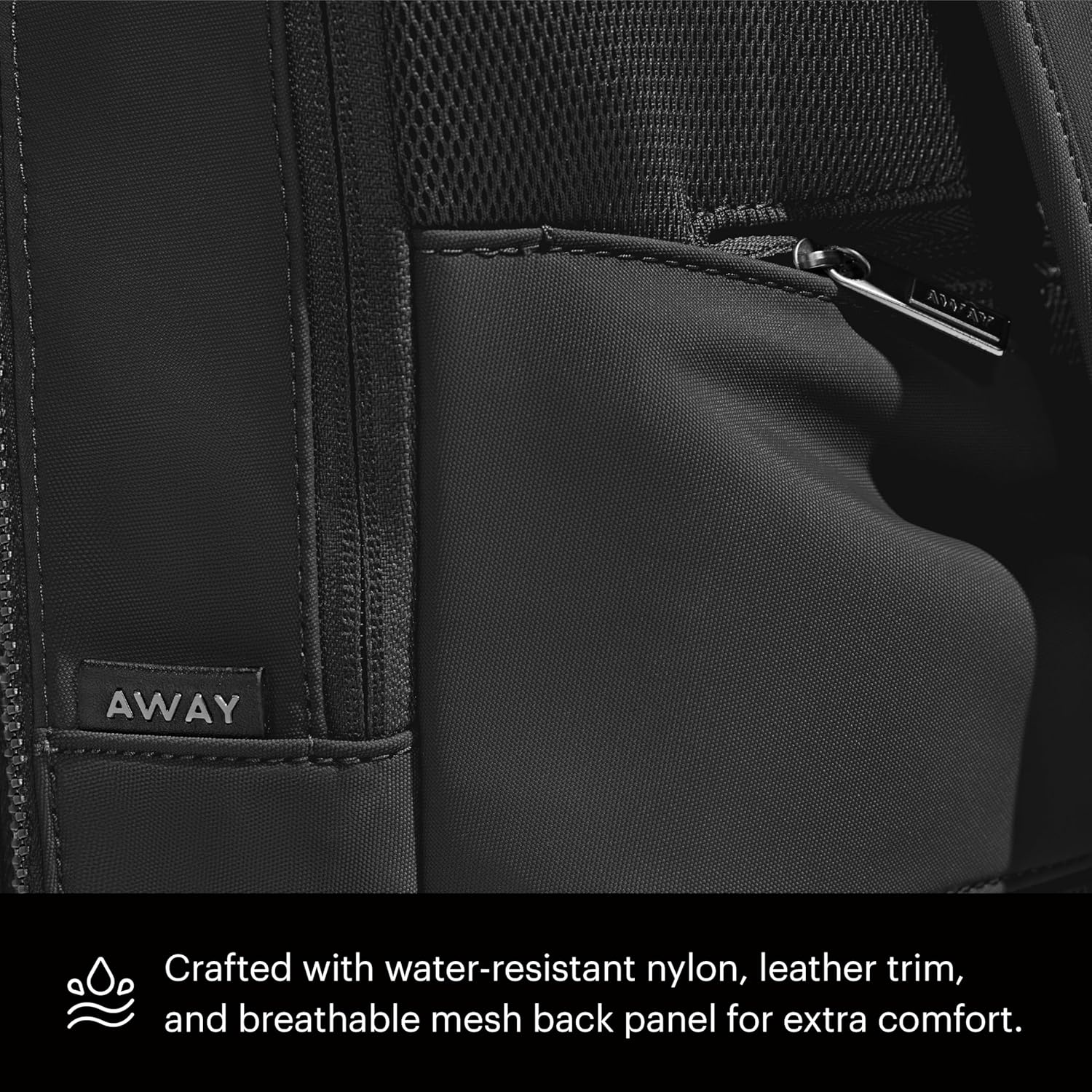imageAway Amazon Exclusive The Everywhere Zip Backpack Personal Item Airline Approved Backpack with 16 Padded Laptop Sleeve Water Bottle Pocket Interior and Exterior Pockets Sky BlueJet Black