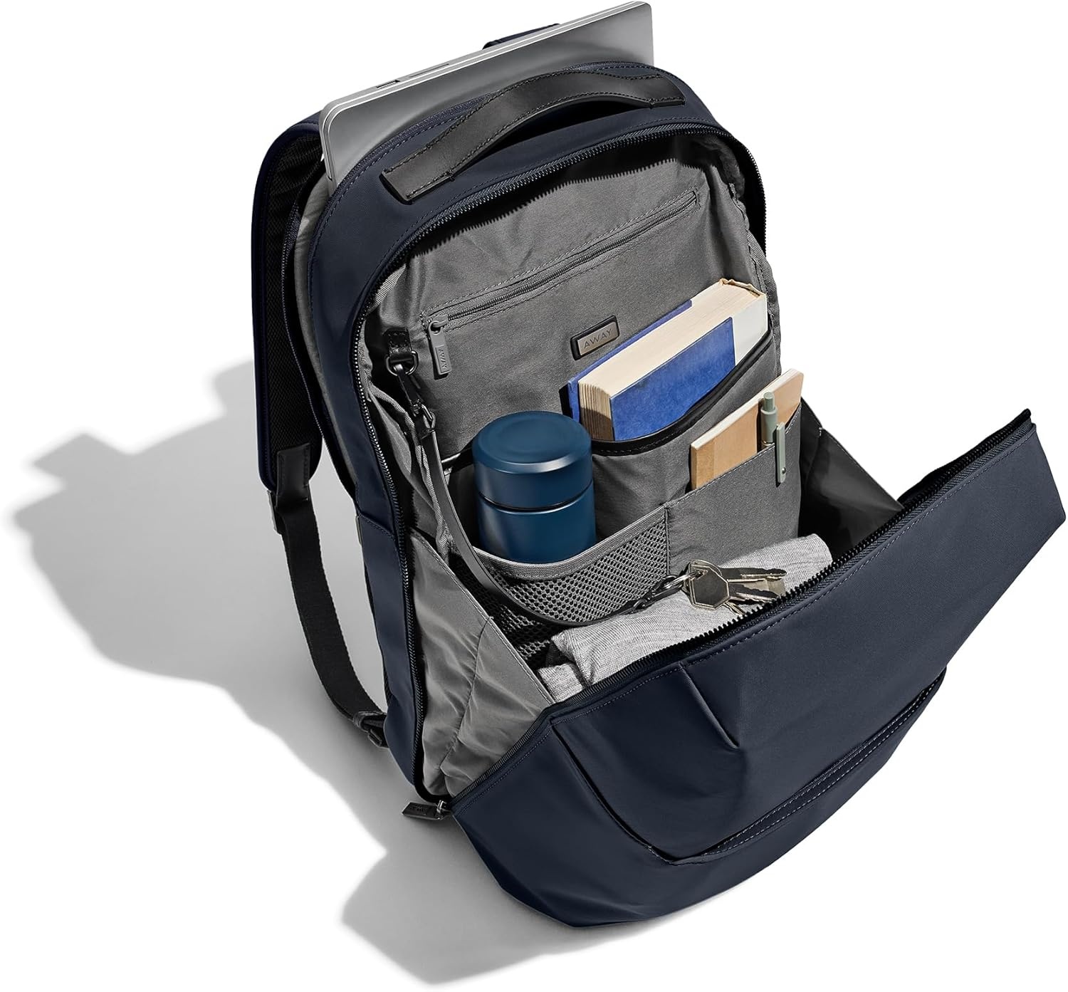 imageAway Amazon Exclusive The Everywhere Zip Backpack Personal Item Airline Approved Backpack with 16 Padded Laptop Sleeve Water Bottle Pocket Interior and Exterior Pockets Sky BlueNavy Blue