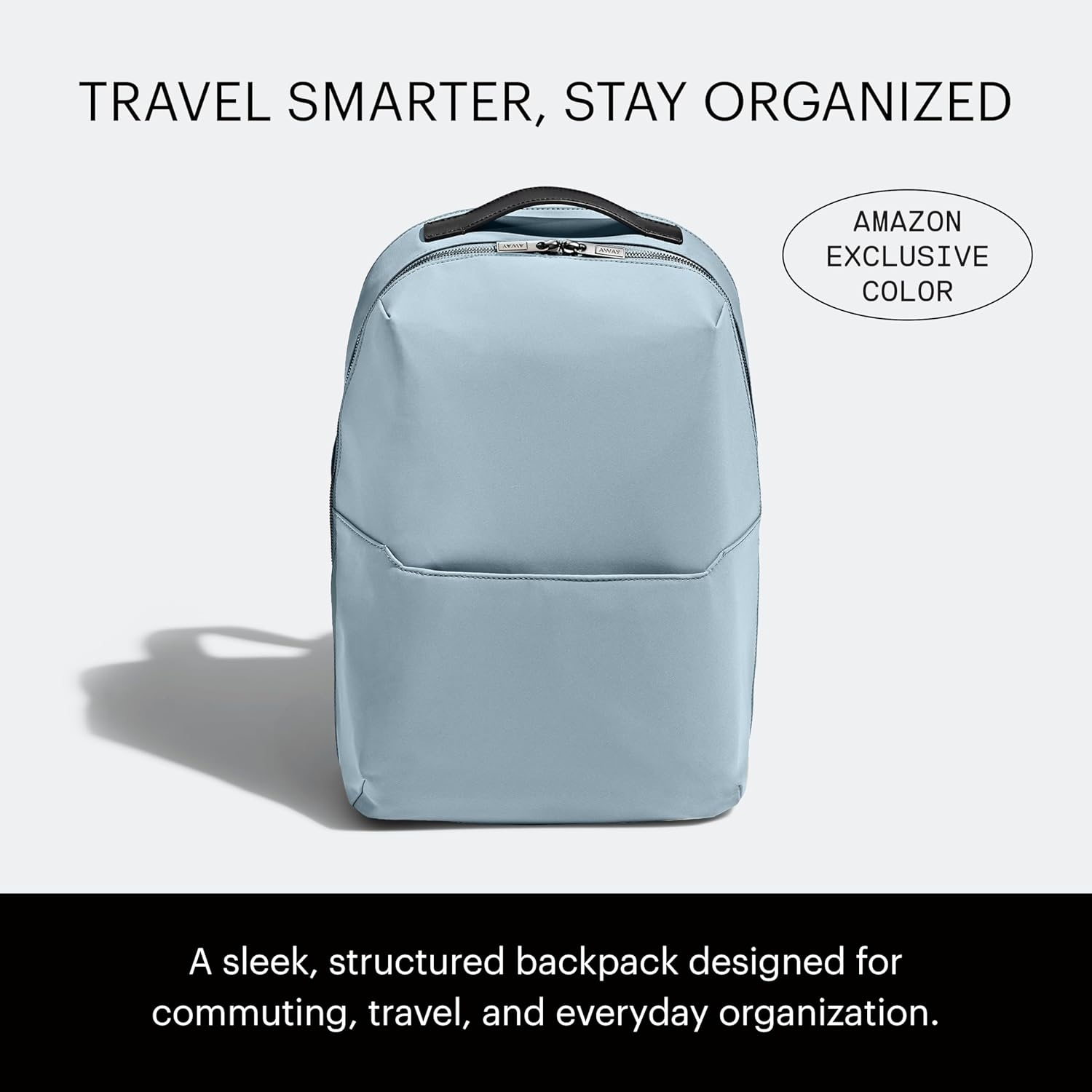imageAway Amazon Exclusive The Everywhere Zip Backpack Personal Item Airline Approved Backpack with 16 Padded Laptop Sleeve Water Bottle Pocket Interior and Exterior Pockets Sky BlueSky Blue