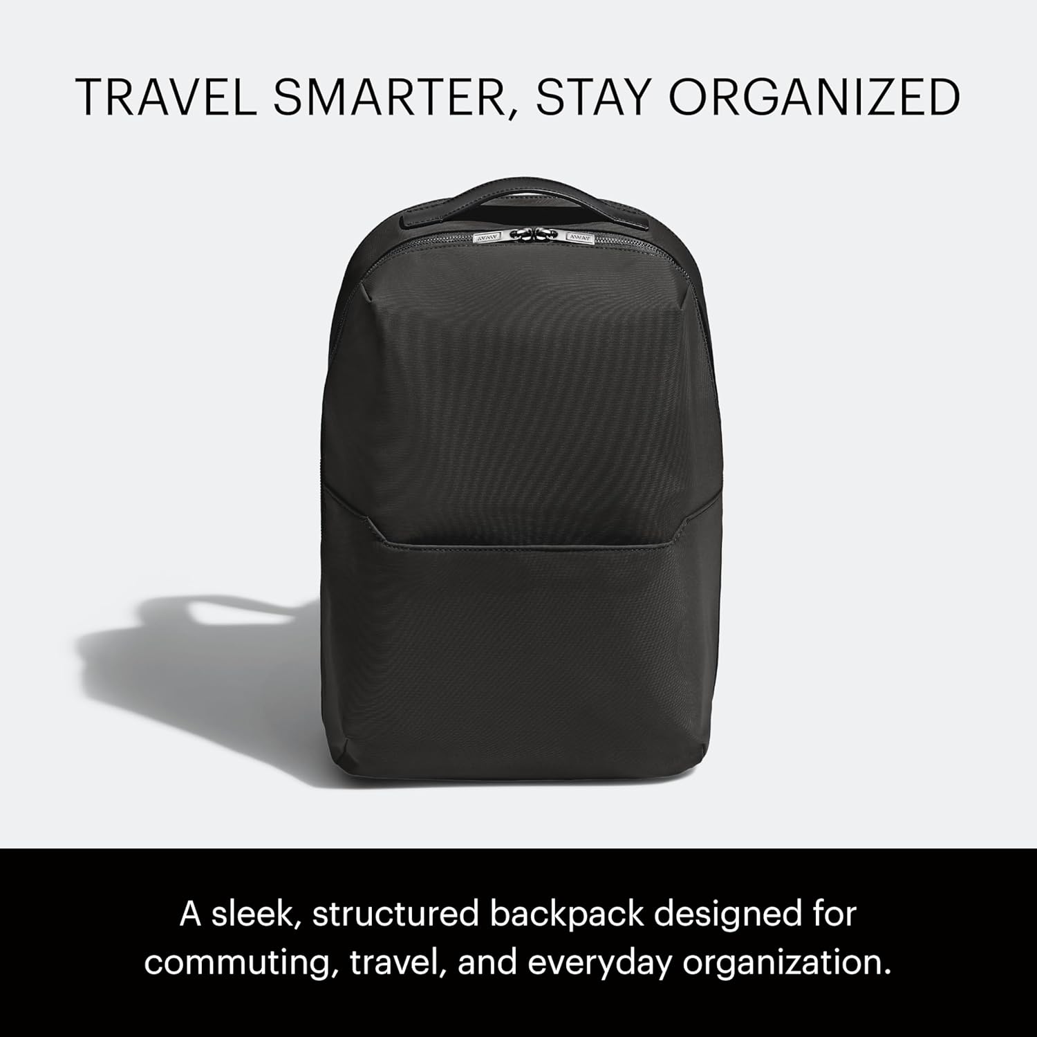 imageAway Amazon Exclusive The Everywhere Zip Backpack Personal Item Airline Approved Backpack with 16 Padded Laptop Sleeve Water Bottle Pocket Interior and Exterior Pockets Sky BlueJet Black