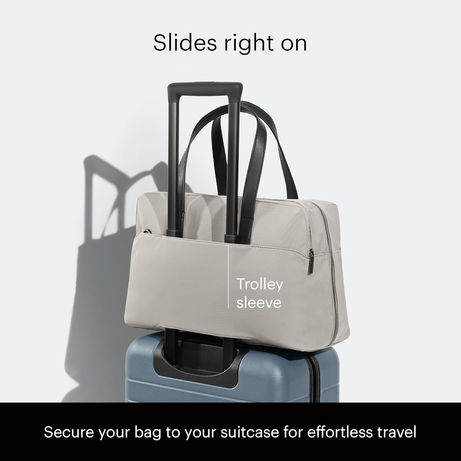 imageAway The Everywhere Bag Airline Approved CarryOn Bag with Padded Laptop PocketCloud Gray