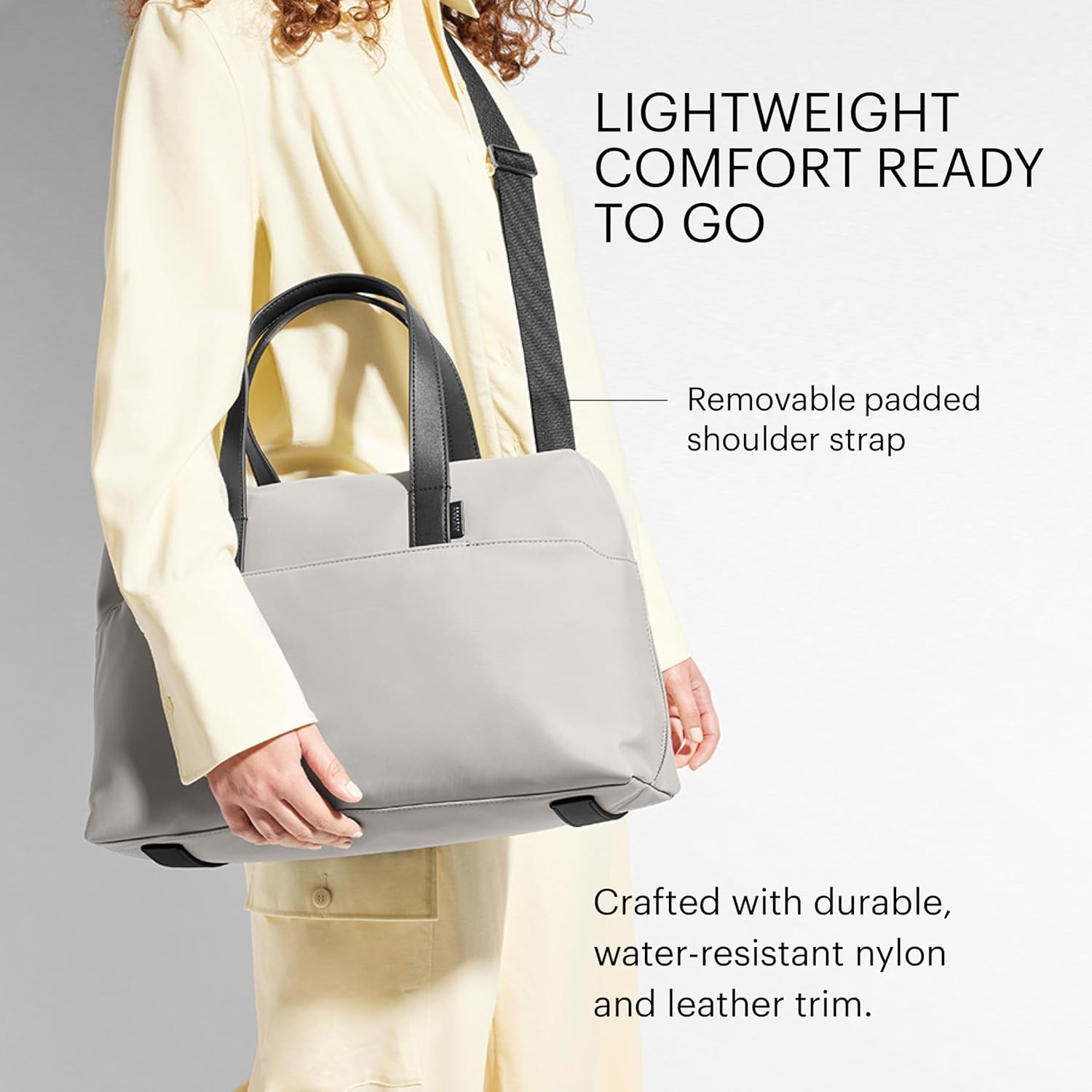 imageAway The Everywhere Bag Airline Approved CarryOn Bag with Padded Laptop PocketCloud Gray