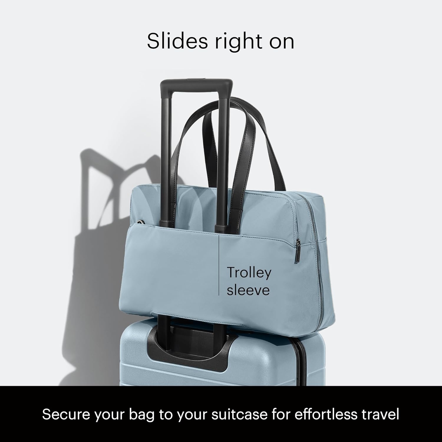 imageAway The Everywhere Bag Airline Approved CarryOn Bag with Padded Laptop PocketSky Blue