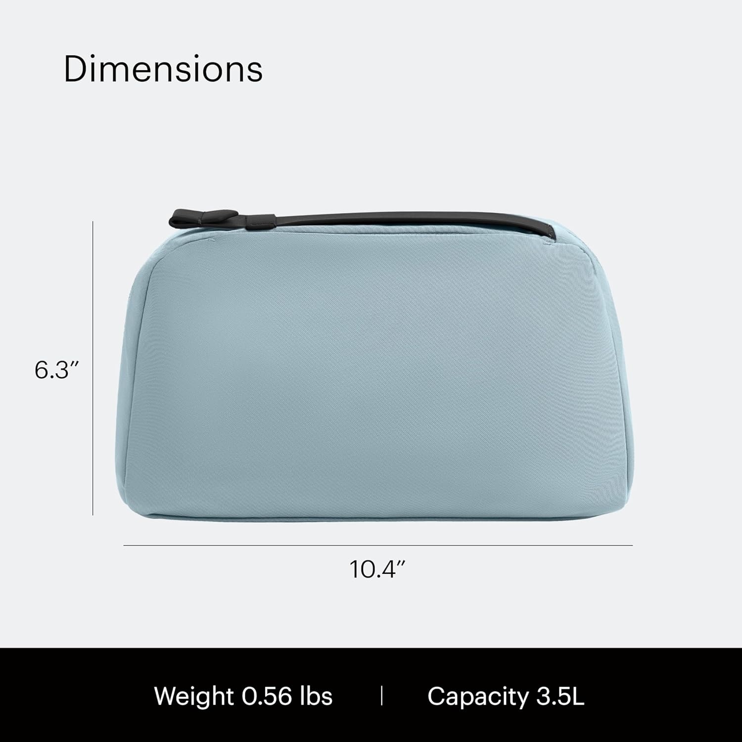 imageAway Amazon Exclusive Large Toiletry Bag WaterRepellent Travel Toiletry Bag with Clamshell Opening Interior Compartments Exterior Zip Pocket Sky BlueSky Blue