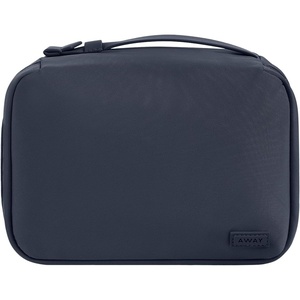Away Amazon Exclusive Large Toiletry Bag – Water-Repellent Travel Toiletry Bag with Clamshell Opening, Interior Compartments, Exterior Zip Pocket – Sky Blue(Navy Blue)