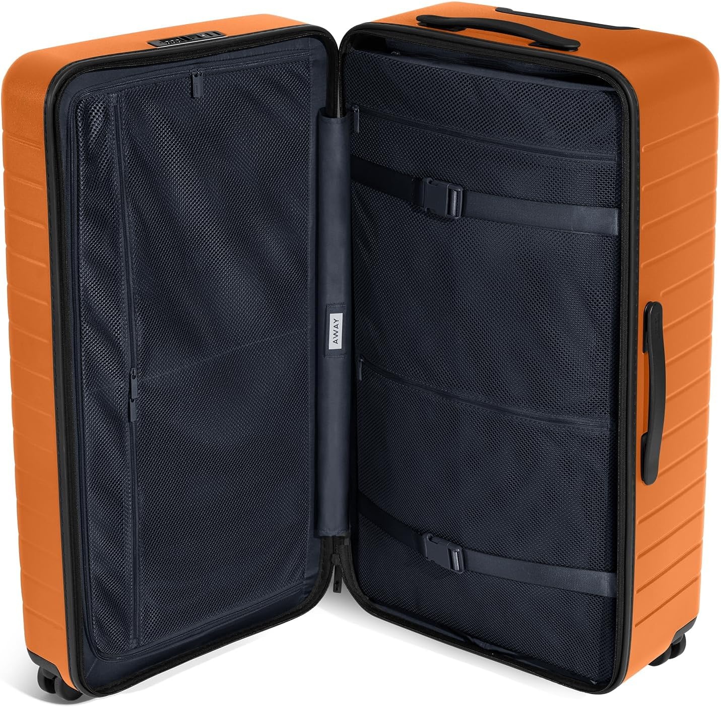 image:imageAway Amazon Exclusive Large Checked Luggage 29Inch Lightweight Hardside Suitcase with Four WhisperGlide 360 Spinner Wheels Interior Compression System TSAAccepted Lock Sky BlueSorbet Orange