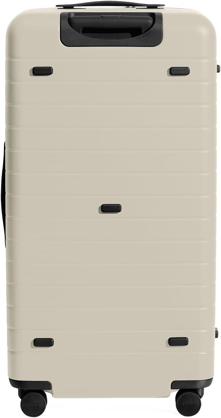 image:imageAway Amazon Exclusive Large Checked Luggage 29Inch Lightweight Hardside Suitcase with Four WhisperGlide 360 Spinner Wheels Interior Compression System TSAAccepted Lock Sky BlueSalt White Matte