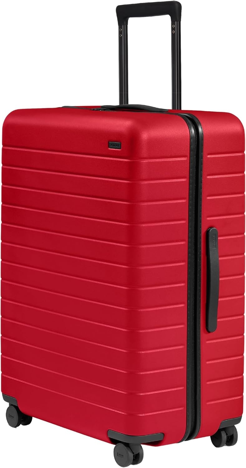 image:imageAway Amazon Exclusive Large Checked Luggage 29Inch Lightweight Hardside Suitcase with Four WhisperGlide 360 Spinner Wheels Interior Compression System TSAAccepted Lock Sky BlueCherry Red