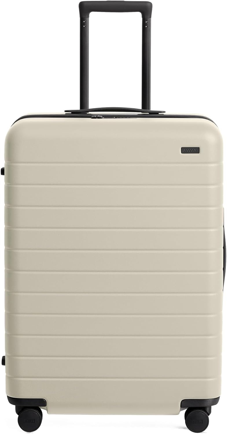image:imageAway Amazon Exclusive Large Checked Luggage 29Inch Lightweight Hardside Suitcase with Four WhisperGlide 360 Spinner Wheels Interior Compression System TSAAccepted Lock Sky BlueSalt White Matte