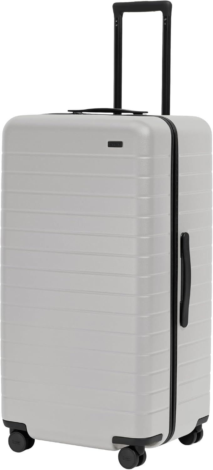 image:imageAway Amazon Exclusive Large Checked Luggage 29Inch Lightweight Hardside Suitcase with Four WhisperGlide 360 Spinner Wheels Interior Compression System TSAAccepted Lock Sky BlueCloud Gray