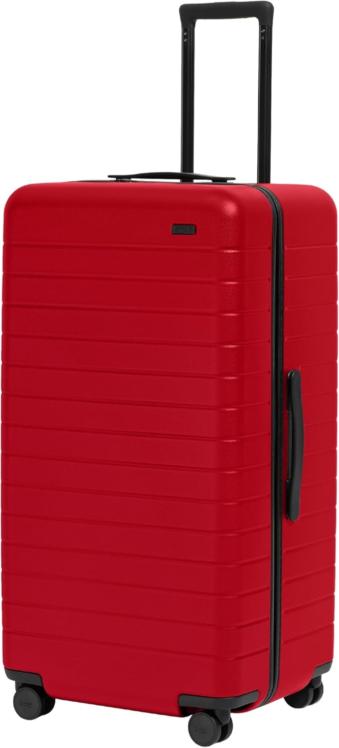image:imageAway Amazon Exclusive Large Checked Luggage 29Inch Lightweight Hardside Suitcase with Four WhisperGlide 360 Spinner Wheels Interior Compression System TSAAccepted Lock Sky BlueCherry Red