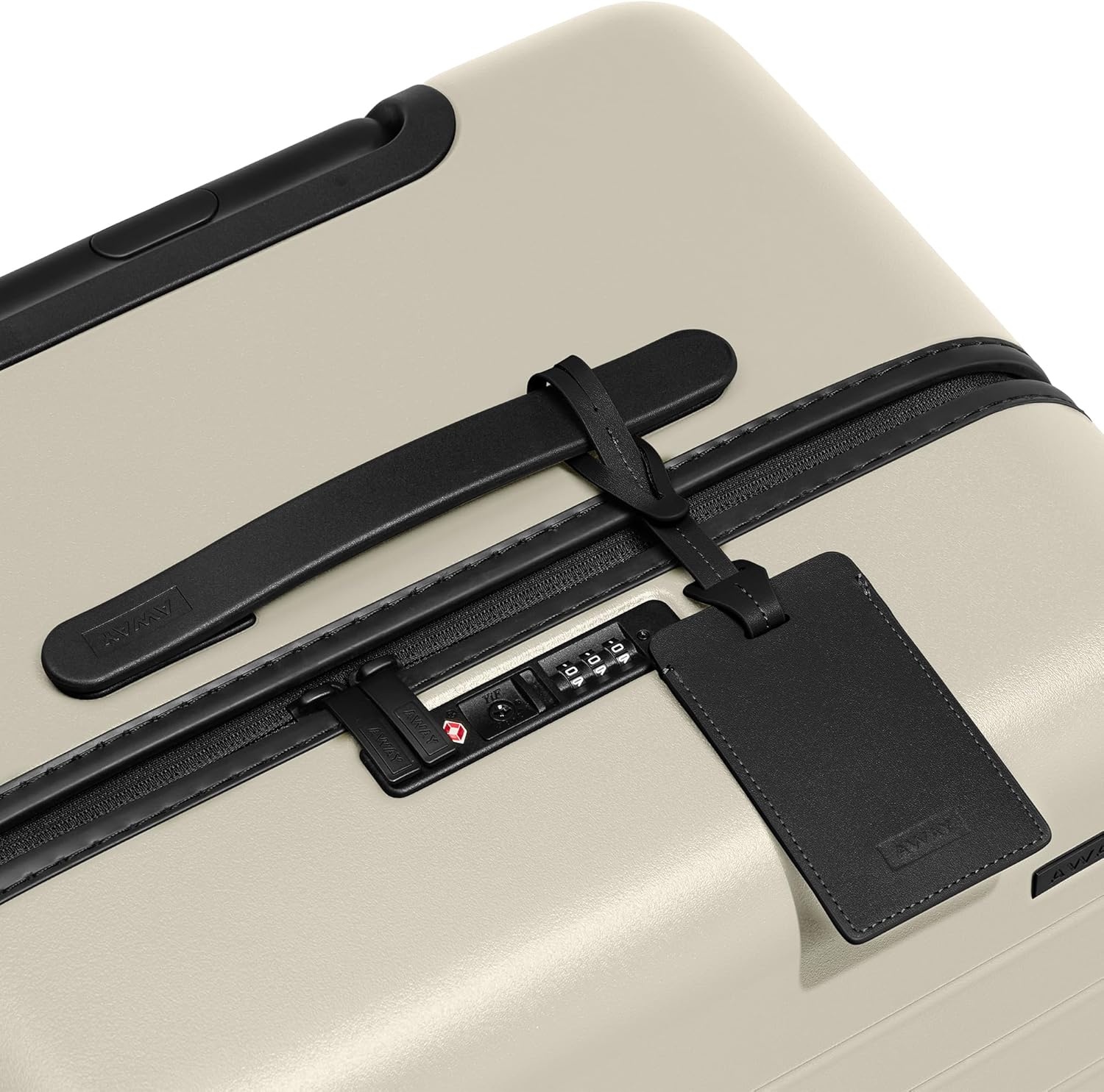 image:imageAway Amazon Exclusive Large Checked Luggage 29Inch Lightweight Hardside Suitcase with Four WhisperGlide 360 Spinner Wheels Interior Compression System TSAAccepted Lock Sky BlueSalt White Matte