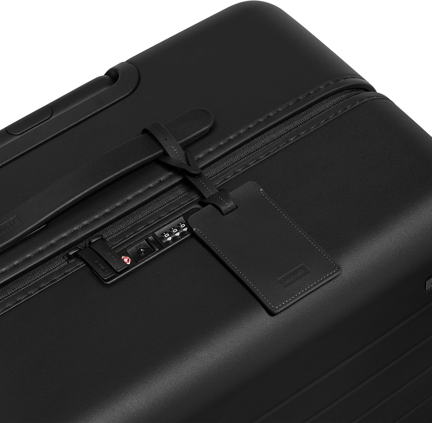 image:imageAway Amazon Exclusive Large Checked Luggage 29Inch Lightweight Hardside Suitcase with Four WhisperGlide 360 Spinner Wheels Interior Compression System TSAAccepted Lock Sky BlueJet Black