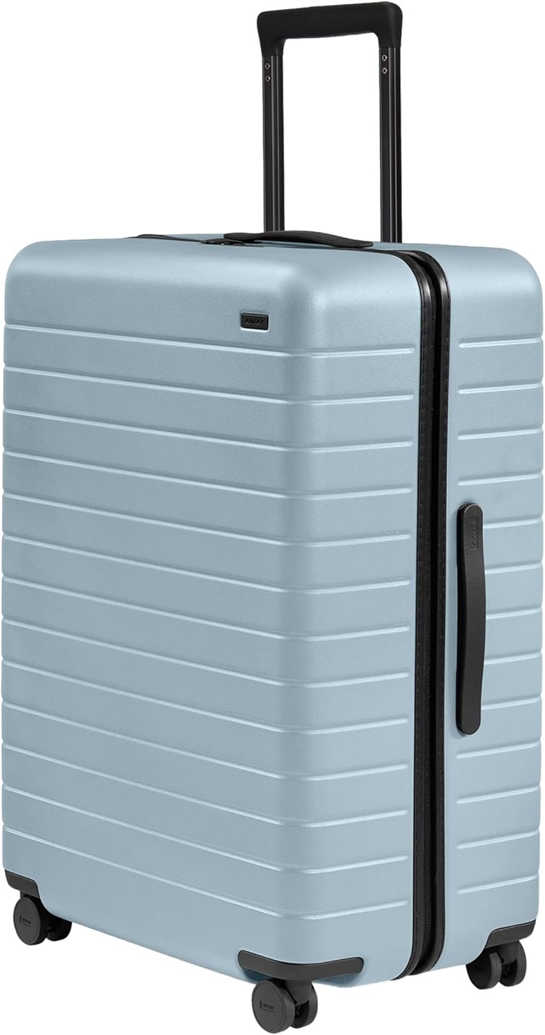 image:imageAway Amazon Exclusive Large Checked Luggage 29Inch Lightweight Hardside Suitcase with Four WhisperGlide 360 Spinner Wheels Interior Compression System TSAAccepted Lock Sky BlueSky Blue
