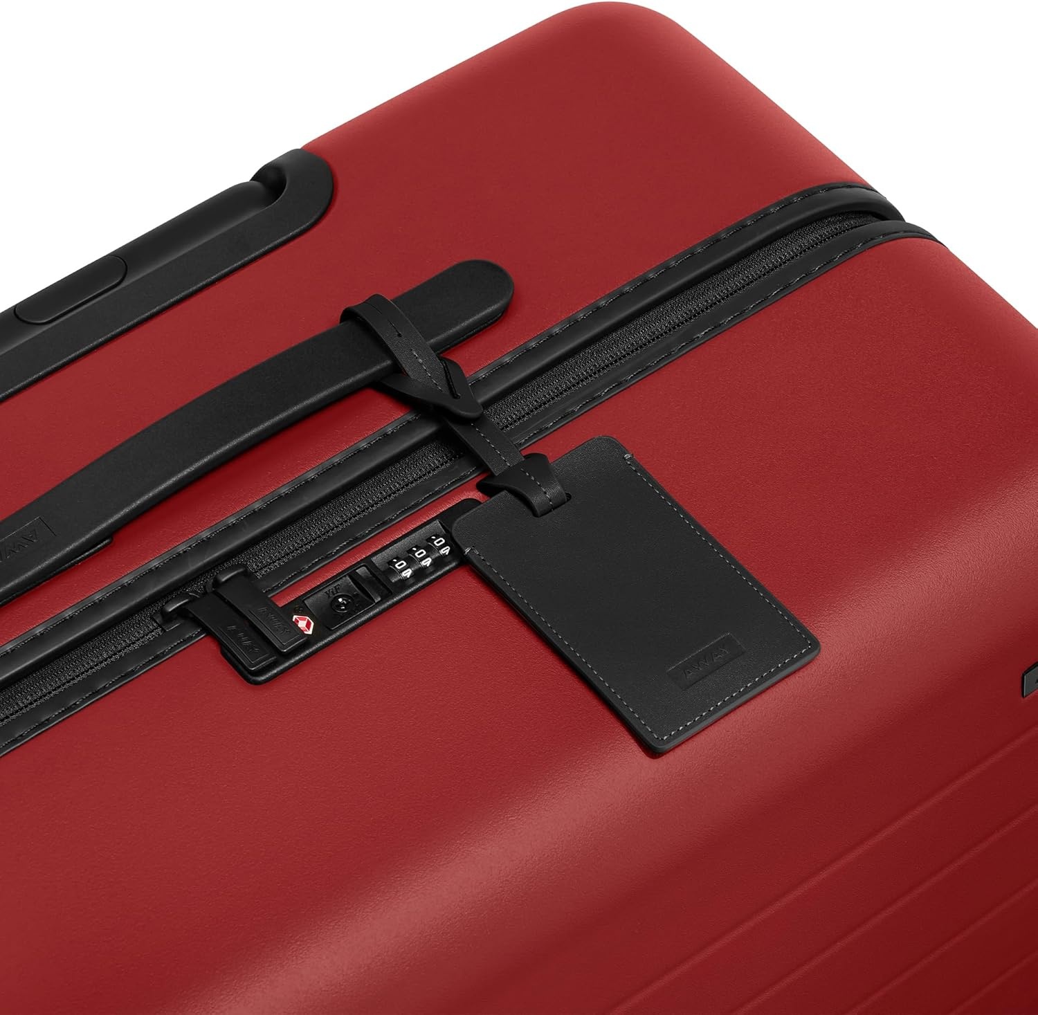 image:imageAway Amazon Exclusive Large Checked Luggage 29Inch Lightweight Hardside Suitcase with Four WhisperGlide 360 Spinner Wheels Interior Compression System TSAAccepted Lock Sky BlueTango Red