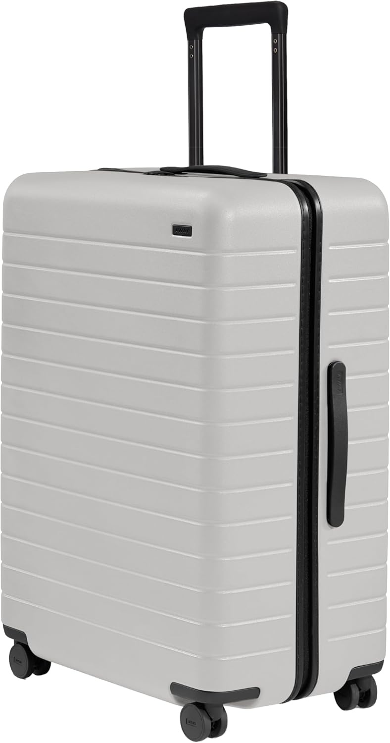 image:imageAway Amazon Exclusive Large Checked Luggage 29Inch Lightweight Hardside Suitcase with Four WhisperGlide 360 Spinner Wheels Interior Compression System TSAAccepted Lock Sky BlueCloud Gray