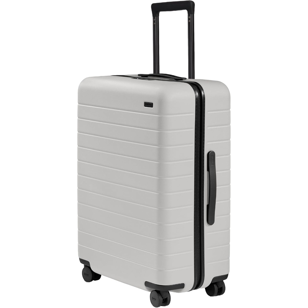 image:imageAway Amazon Exclusive Large Checked Luggage 29Inch Lightweight Hardside Suitcase with Four WhisperGlide 360 Spinner Wheels Interior Compression System TSAAccepted Lock Sky BlueCloud Gray