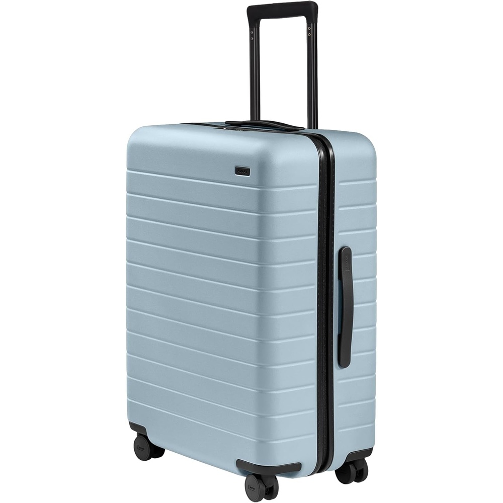 image:imageAway Amazon Exclusive Large Checked Luggage 29Inch Lightweight Hardside Suitcase with Four WhisperGlide 360 Spinner Wheels Interior Compression System TSAAccepted Lock Sky BlueSky Blue