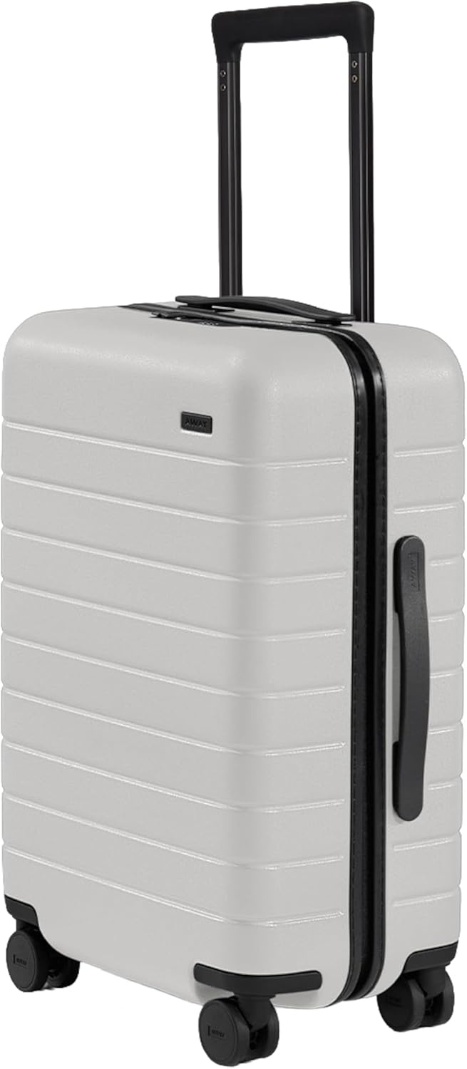 image:imageAway Amazon Exclusive Bigger CarryOn Luggage 23Inch Lightweight Hardside Suitcase with 360 Spinner Wheels Interior Compression System TSAApproved Lock Sky BlueCloud Gray