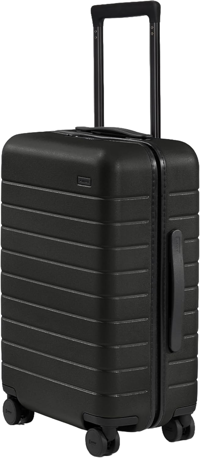 image:imageAway Amazon Exclusive Bigger CarryOn Luggage 23Inch Lightweight Hardside Suitcase with 360 Spinner Wheels Interior Compression System TSAApproved Lock Sky BlueJet Black