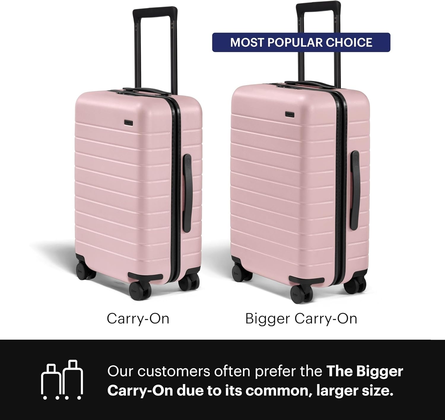 image:imageAway Amazon Exclusive Bigger CarryOn Luggage 23Inch Lightweight Hardside Suitcase with 360 Spinner Wheels Interior Compression System TSAApproved Lock Sky BlueBlush Pink