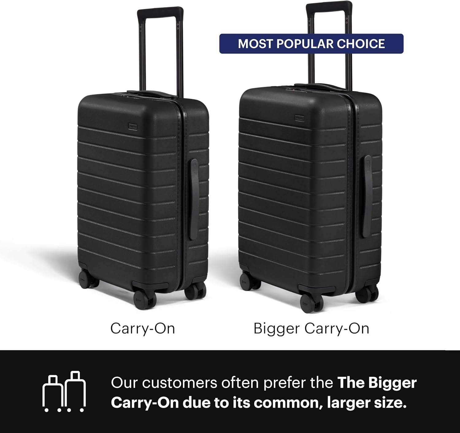 image:imageAway Amazon Exclusive Bigger CarryOn Luggage 23Inch Lightweight Hardside Suitcase with 360 Spinner Wheels Interior Compression System TSAApproved Lock Sky BlueJet Black