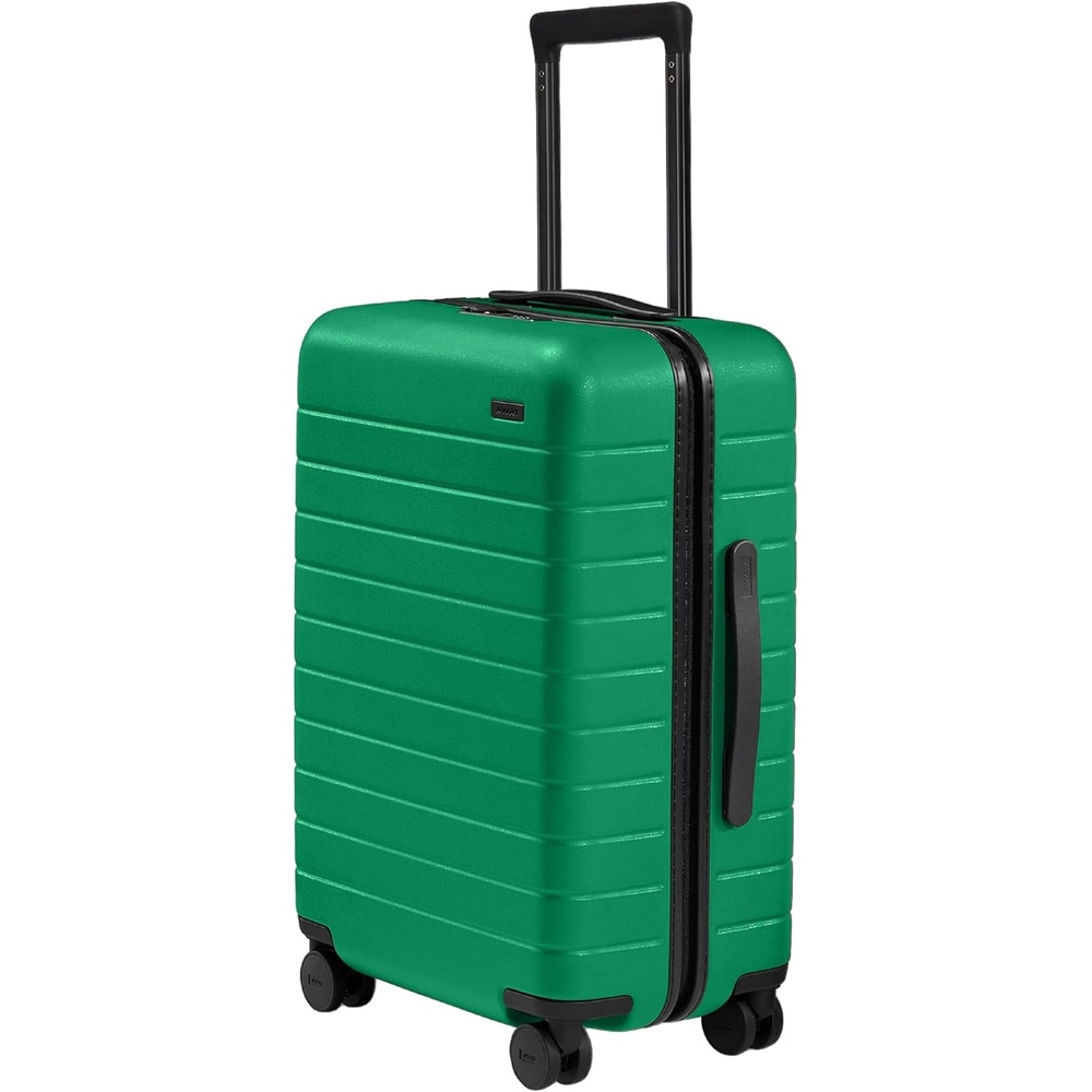 image:imageAway Amazon Exclusive Bigger CarryOn Luggage 23Inch Lightweight Hardside Suitcase with 360 Spinner Wheels Interior Compression System TSAApproved Lock Sky BluePalm Green