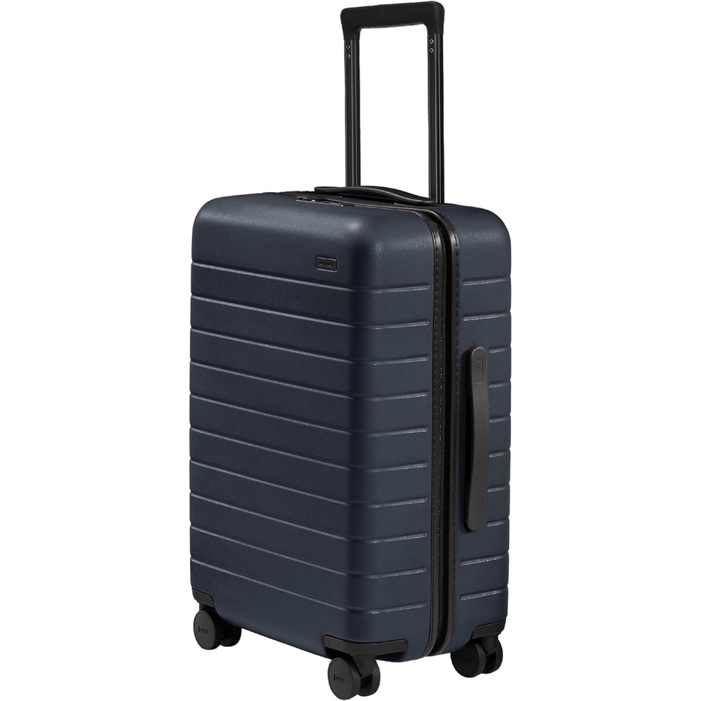 image:imageAway Amazon Exclusive Bigger CarryOn Luggage 23Inch Lightweight Hardside Suitcase with 360 Spinner Wheels Interior Compression System TSAApproved Lock Sky BlueNavy Blue
