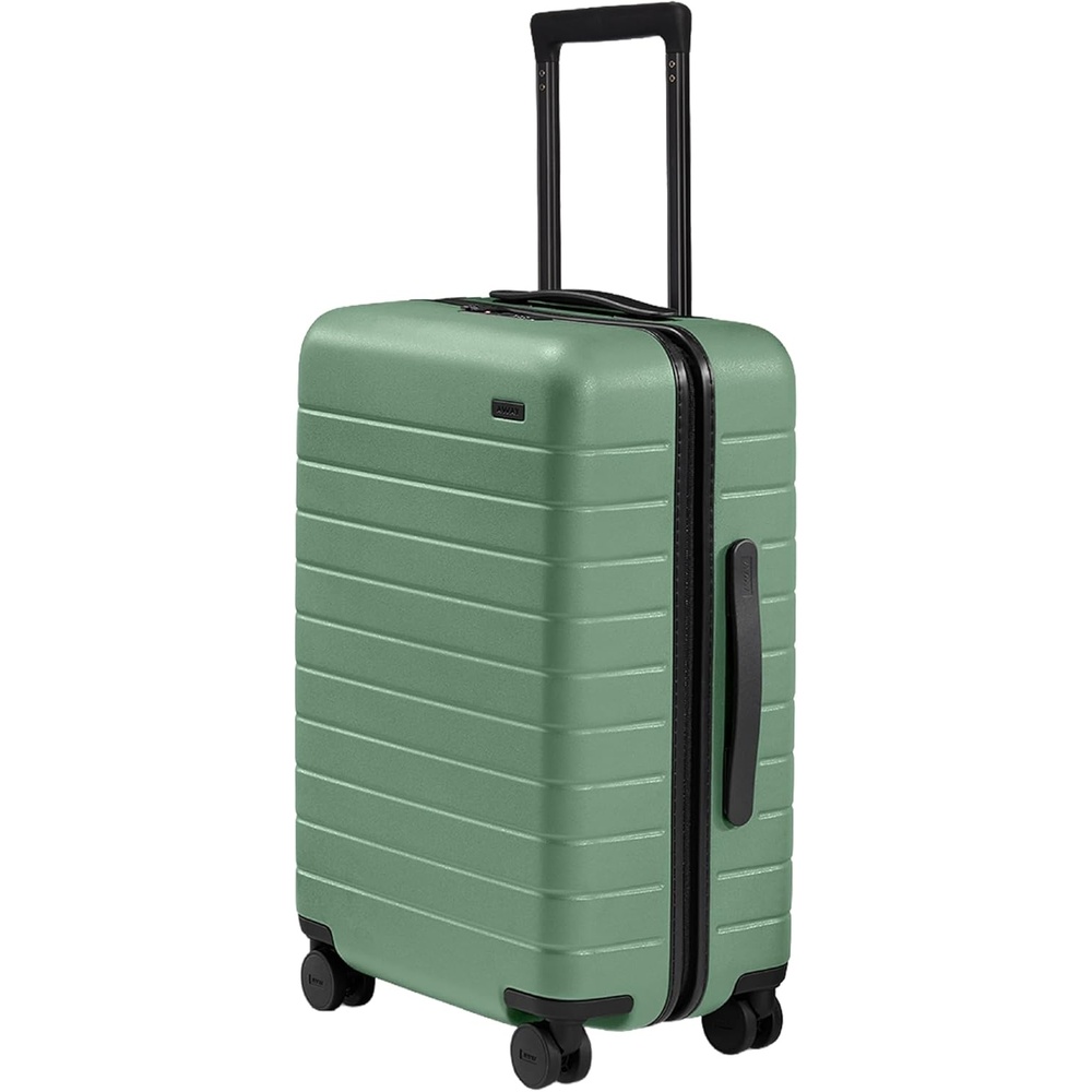 image:imageAway Amazon Exclusive Bigger CarryOn Luggage  23Inch Lightweight Hardside Suitcase with 360 Spinner Wheels Interior Compression System TSAApproved Lock  Sky BlueSea Green